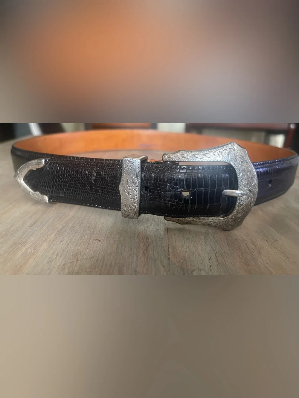 Martin Dingman Vintage Leather Western Belt  Size 32